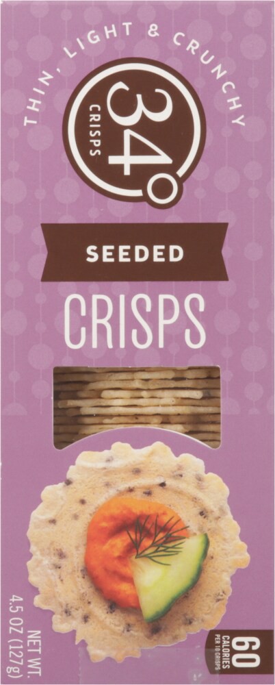 slide 4 of 6, 34 Degrees Seeded Crisps 4.5 oz, 4.5 oz