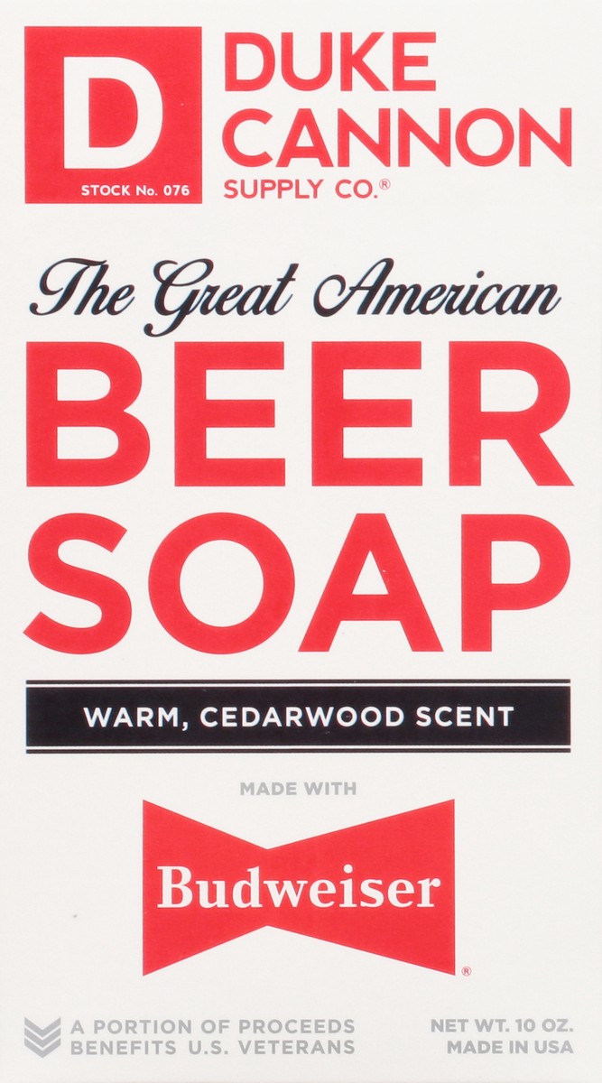 slide 6 of 9, Duke Cannon Warm Cedarwood Scent Beer Soap 10 oz, 10 oz