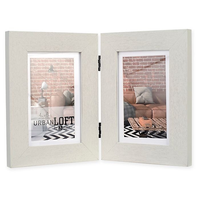 slide 1 of 1, Malden Urban Loft 2-Photo Picture Frame - Grey, 4 in x 6 in