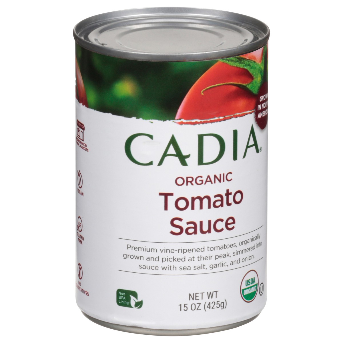 slide 6 of 13, Cadia Tomato Sauce Org, 15 oz