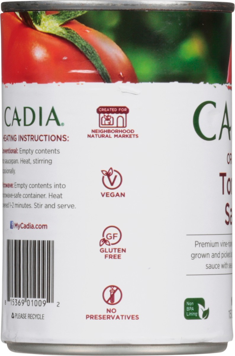 slide 7 of 13, Cadia Tomato Sauce Org, 15 oz