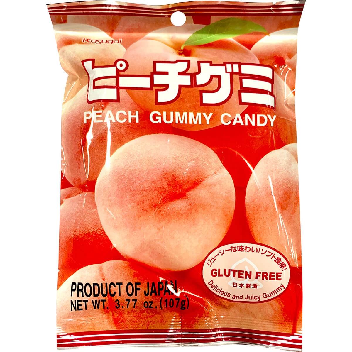 slide 1 of 1, Kasugai Gummy-peach Candy, 3.77 oz