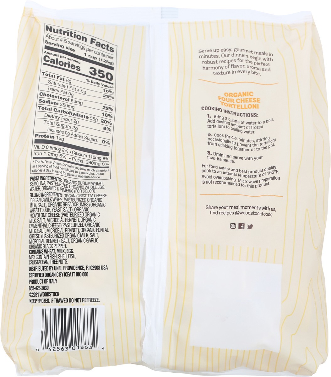 slide 3 of 13, Woodstock Organic Four Cheese Tortelloni 20 oz, 20 oz