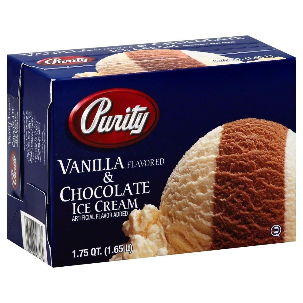 slide 1 of 1, Purity Vanilla & Chocolate Ice Cream, 56 fl oz