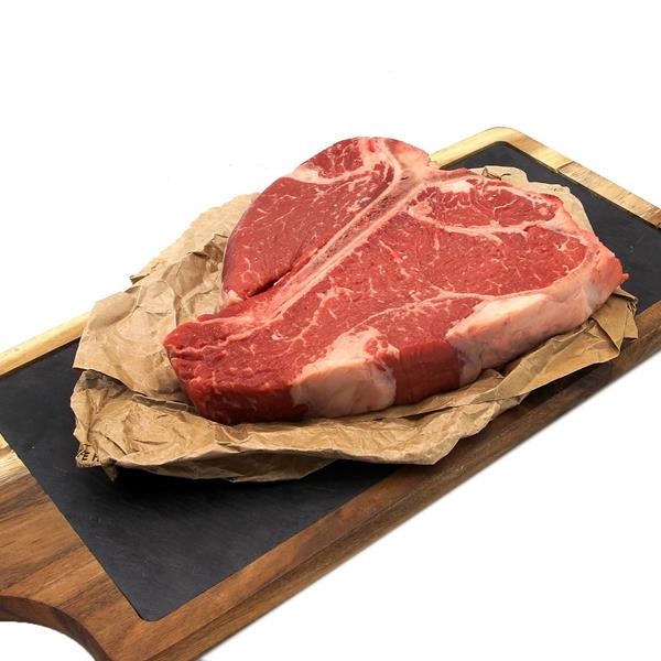 slide 1 of 1, Hy-Vee Choice Reserve Beef T-Bone Steak, per lb