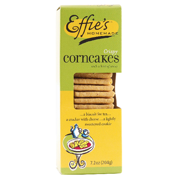slide 1 of 1, Effie's Homemade Effies Biscuits Box Corn, 7.2 oz