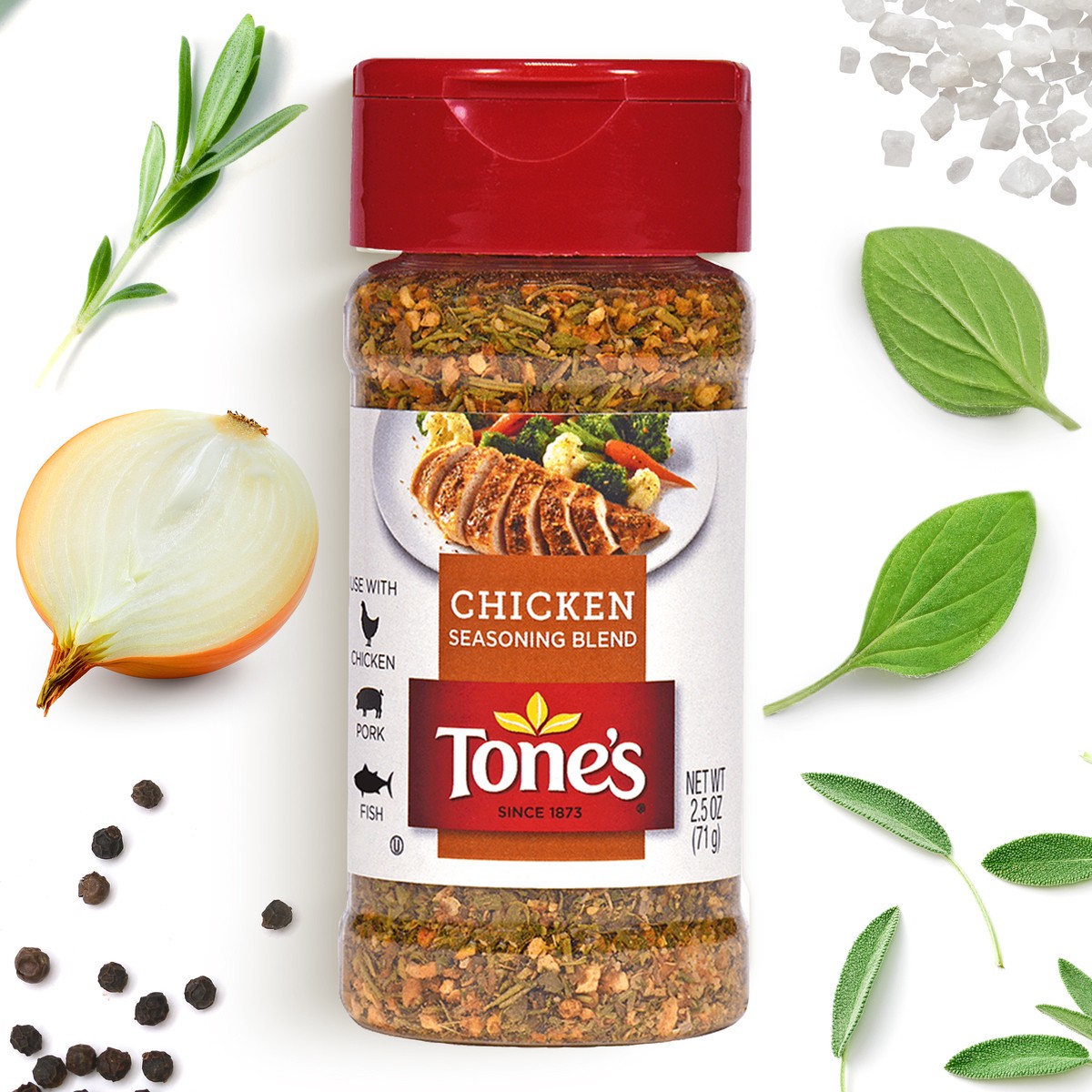 slide 1 of 8, Tone's Chicken Seasoning Blend, 2.5 oz, 2.5 oz