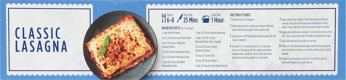 slide 7 of 9, Se Grocers Oven Ready Lasagna, 12 oz