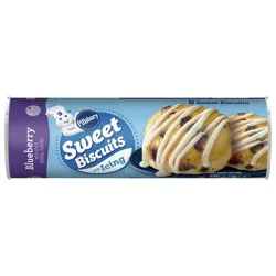 Pillsbury Blueberry Sweet Refrigerated Biscuits With Icing, 8 ct., 12.4 oz.