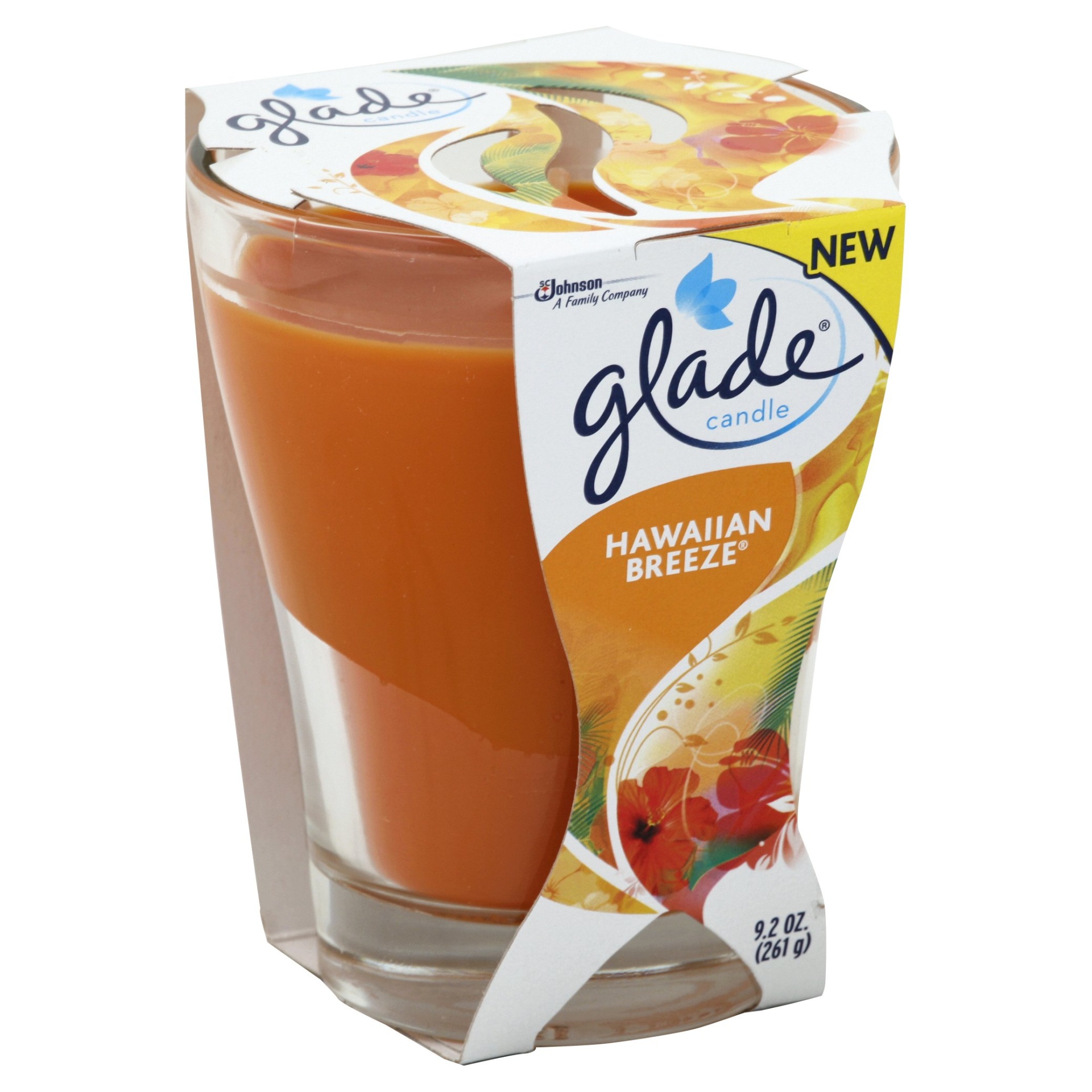 slide 1 of 3, Glade Candle, Hawaiian Breeze, 9.2 oz