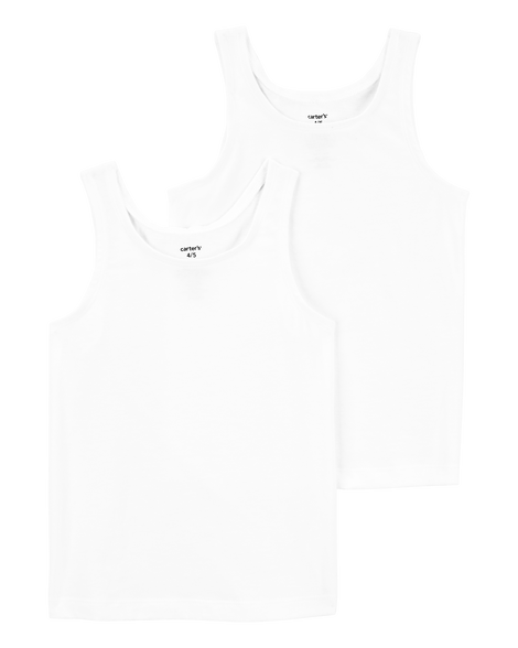 slide 1 of 2, Carter's 2-Pack Cotton Cami Tanks White 14, 1 ct