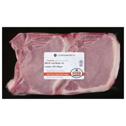 Lunds & Byerlys Premium Thick Cut Bone in Center Rib Chops Pork 1 ea