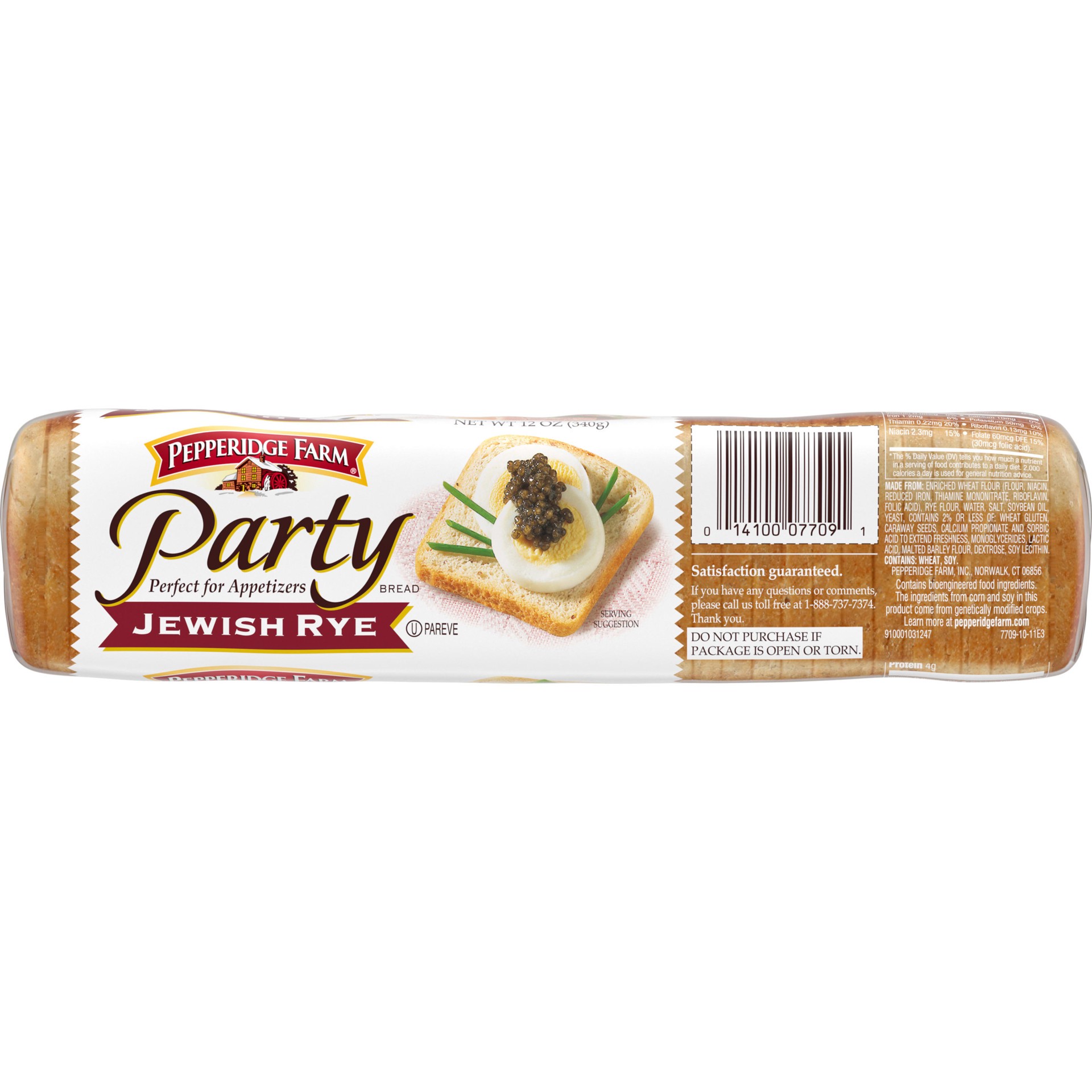 slide 1 of 9, Pepperidge Farm Party Bread Jewish Rye Bread, 12 oz. Loaf, 12 oz