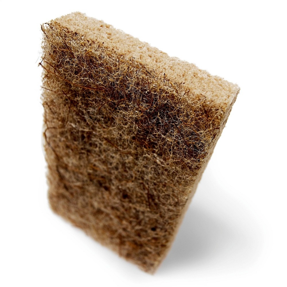 slide 5 of 8, Scotch-Brite Greener Clean Natural Fiber Scrub Sponge 3 Pack, 3 ct