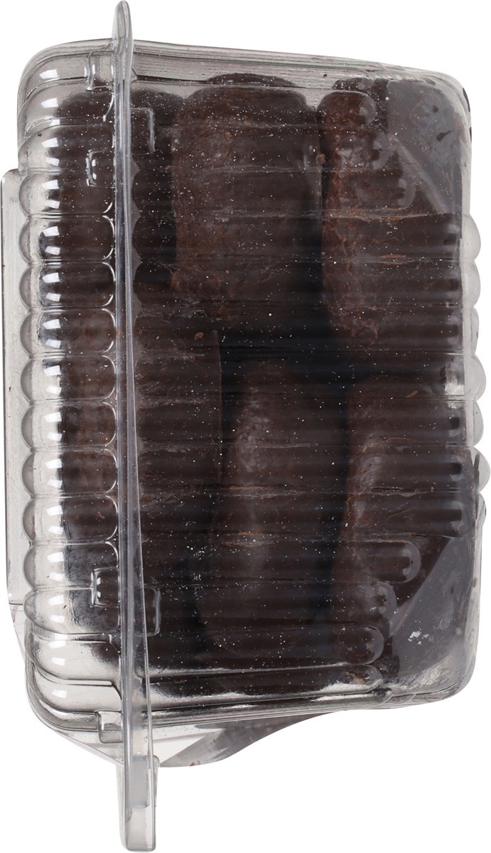 slide 4 of 12, First Street Mini Chocolate Frosted Cake Donuts, 15 oz