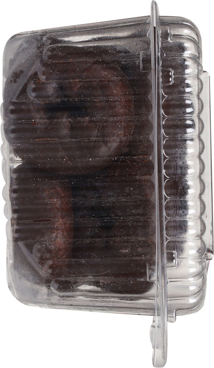 slide 8 of 12, First Street Mini Chocolate Frosted Cake Donuts, 15 oz