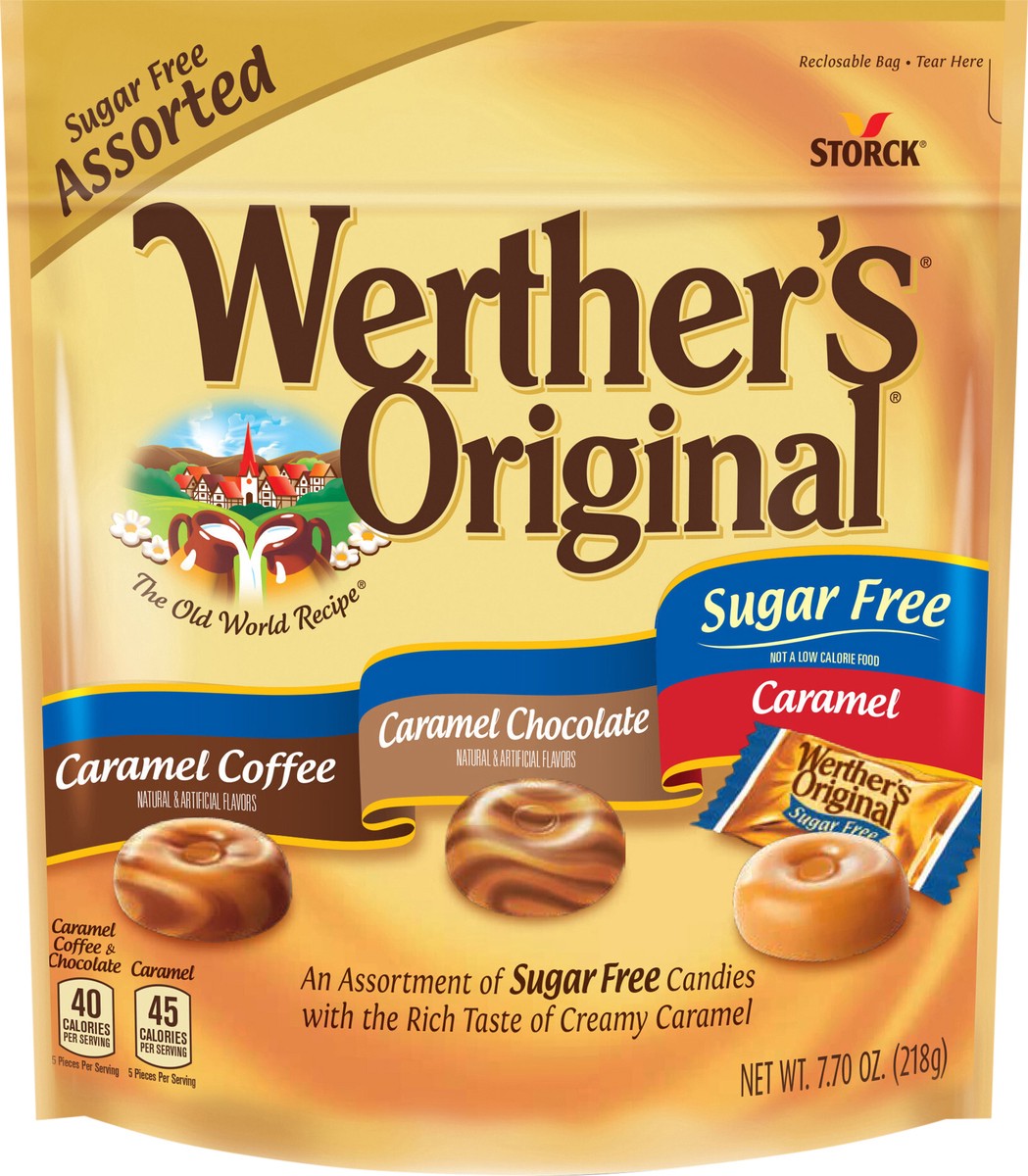 slide 2 of 6, Werther's Original Werthers Original Hard Sugar Free Assorted Flavors, Caramel Coffee, Caramel Chocalate, Caramel Candy 7.7 Oz, 7.7 oz