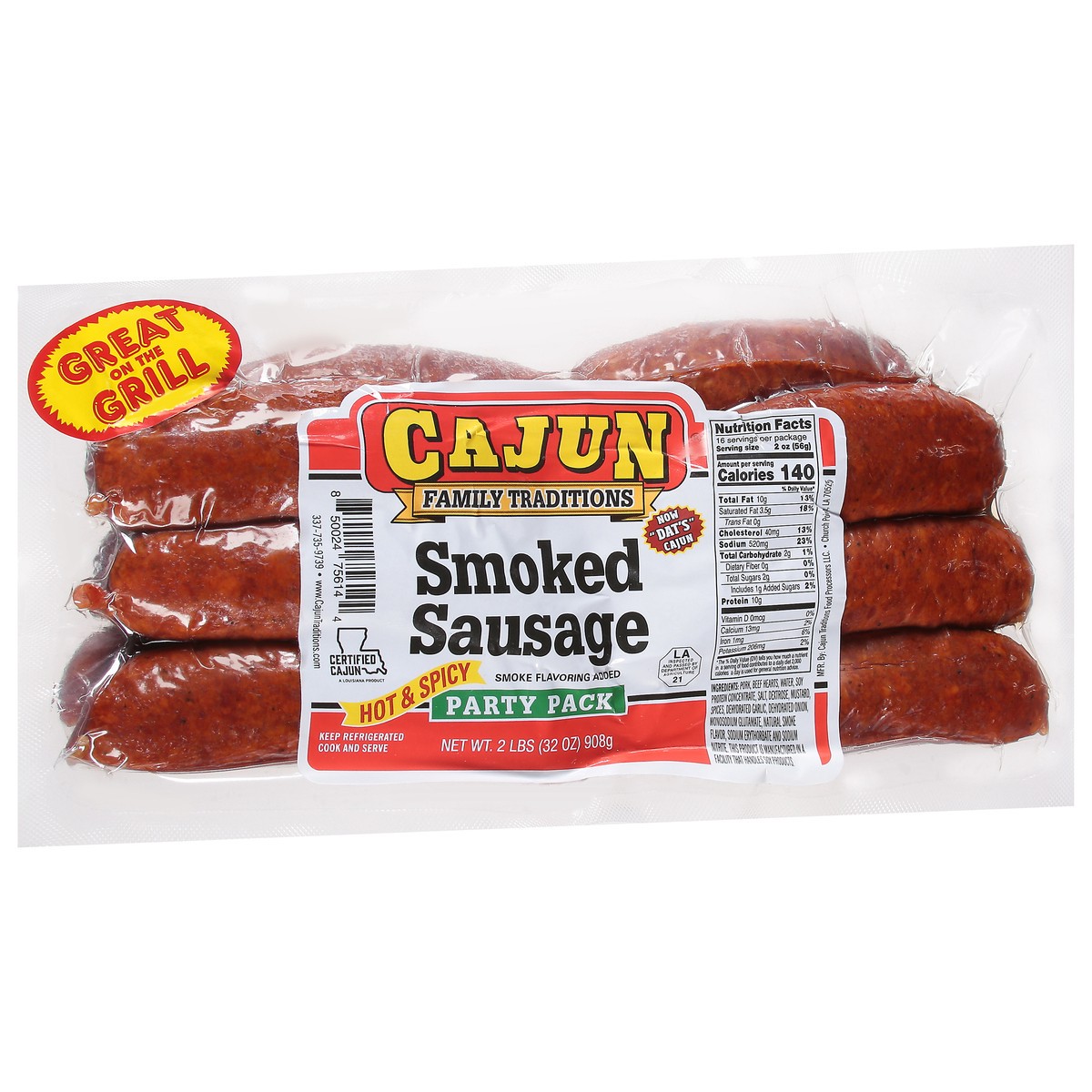 slide 7 of 9, Cajun Family Hot Pork Sau, 32 oz