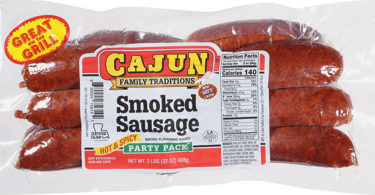 slide 4 of 9, Cajun Family Hot Pork Sau, 32 oz