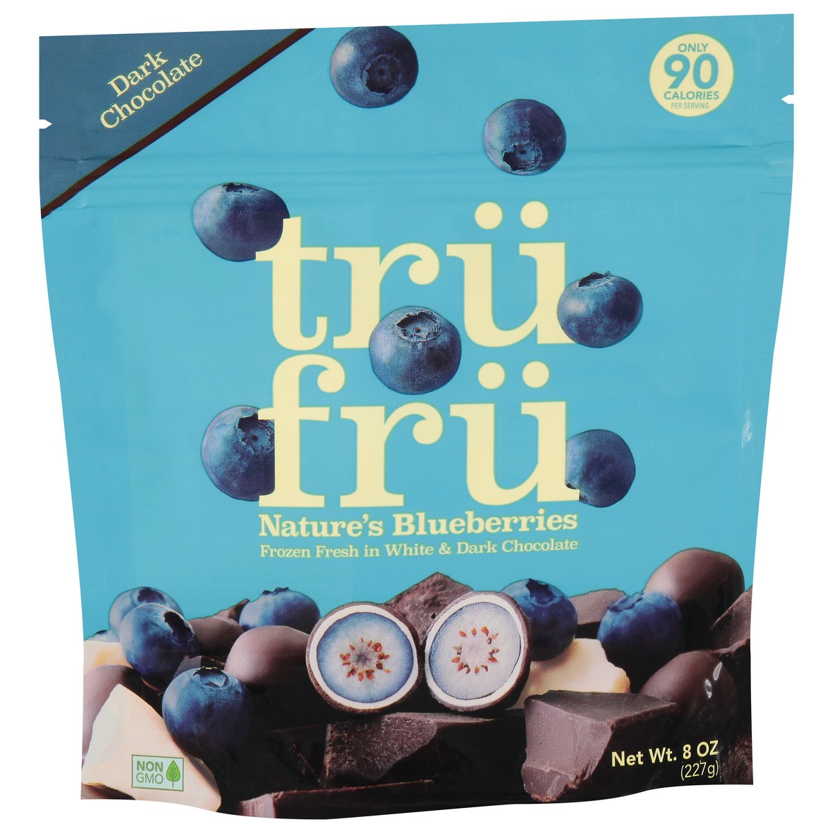 slide 4 of 9, Tru Fru Dark Chocolate Nature's Blueberries 8 oz, 8 oz