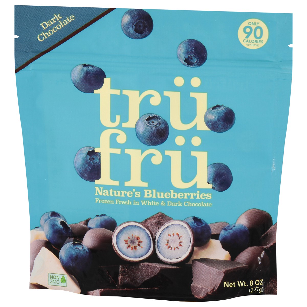 slide 3 of 9, Tru Fru Dark Chocolate Nature's Blueberries 8 oz, 8 oz