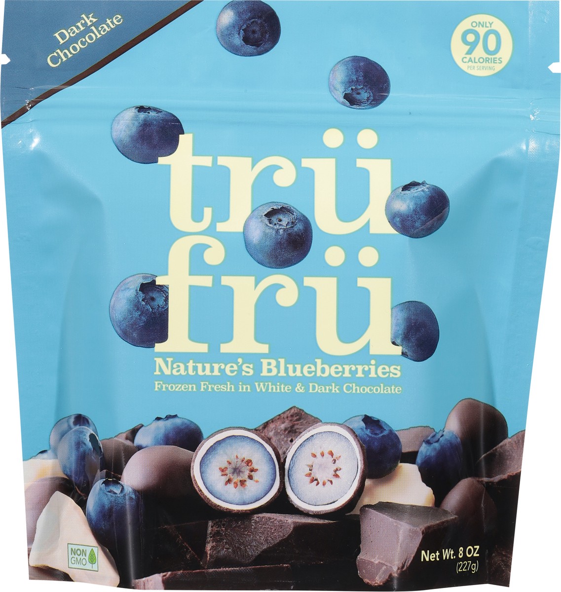 slide 5 of 9, Tru Fru Dark Chocolate Nature's Blueberries 8 oz, 8 oz