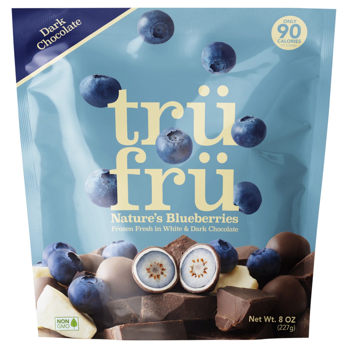 slide 1 of 9, Tru Fru Dark Chocolate Nature's Blueberries 8 oz, 8 oz