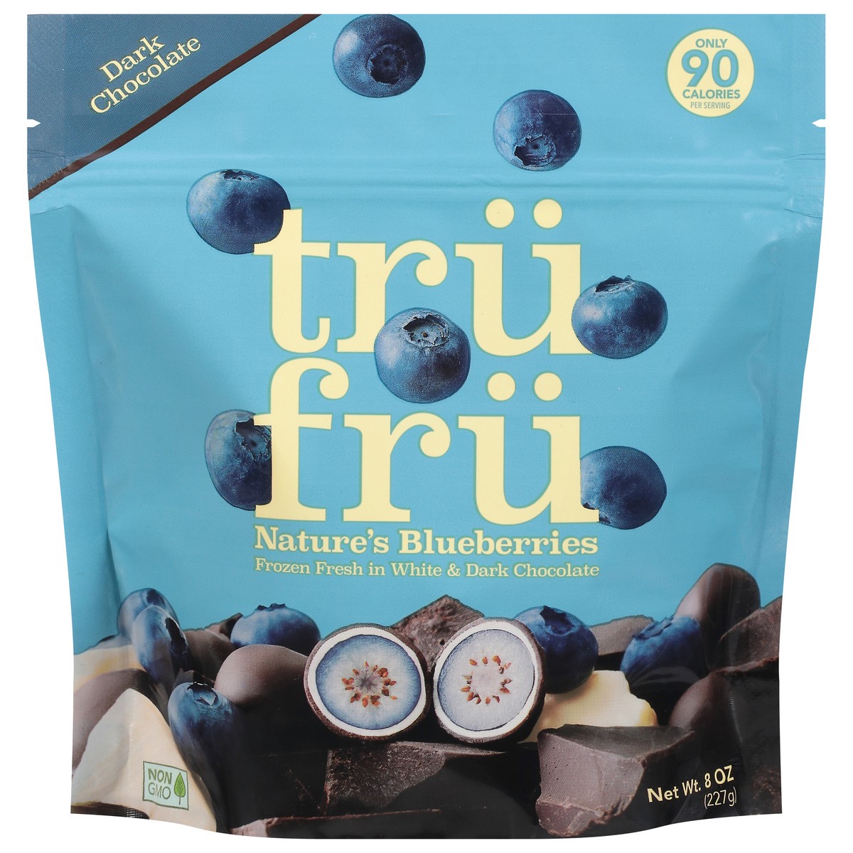 slide 1 of 9, Tru Fru Dark Chocolate Nature's Blueberries 8 oz, 8 oz