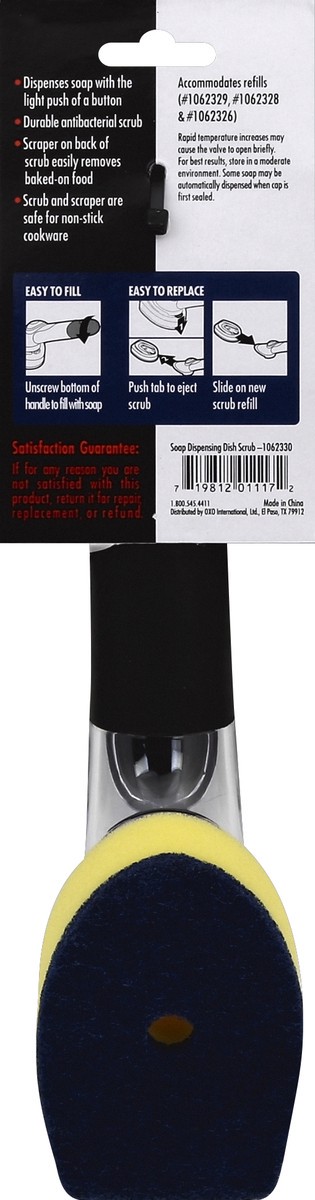 slide 2 of 3, OXO Dish Scrub 1 ea, 12 in x 1.25 in x 3.75 in