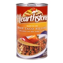 slide 1 of 1, Hearthstone Beef Taco Filling, 48 oz