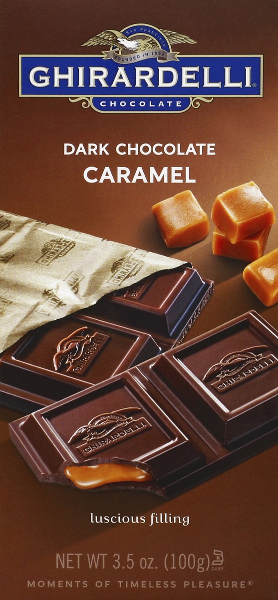 slide 5 of 5, Ghirardelli Caramel Dark Chocolate Bar, 3.5 oz