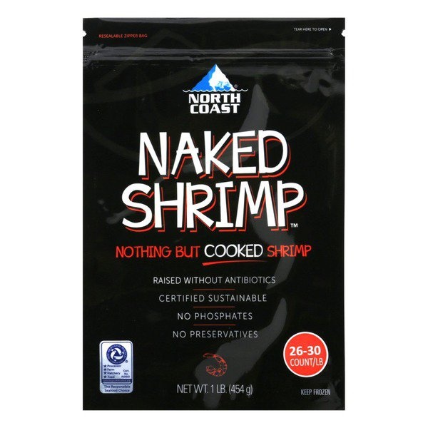 slide 1 of 7, North Coast Naked Shrimp 26/30 Ct, 1 lb