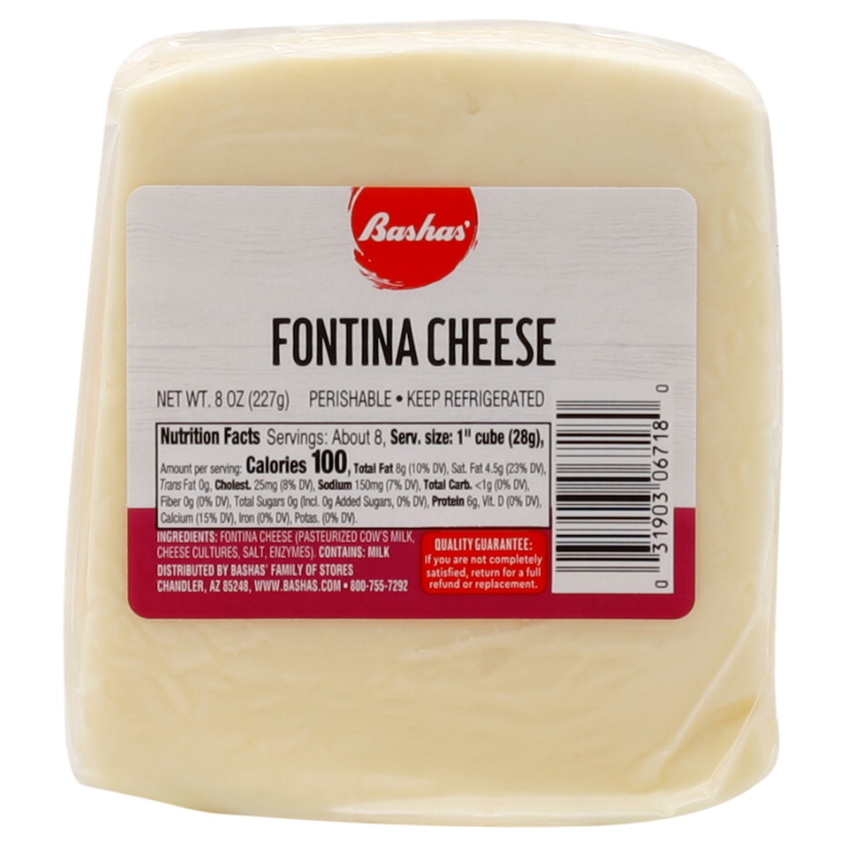slide 12 of 13, Bashas Fontina Wedge, 8 oz