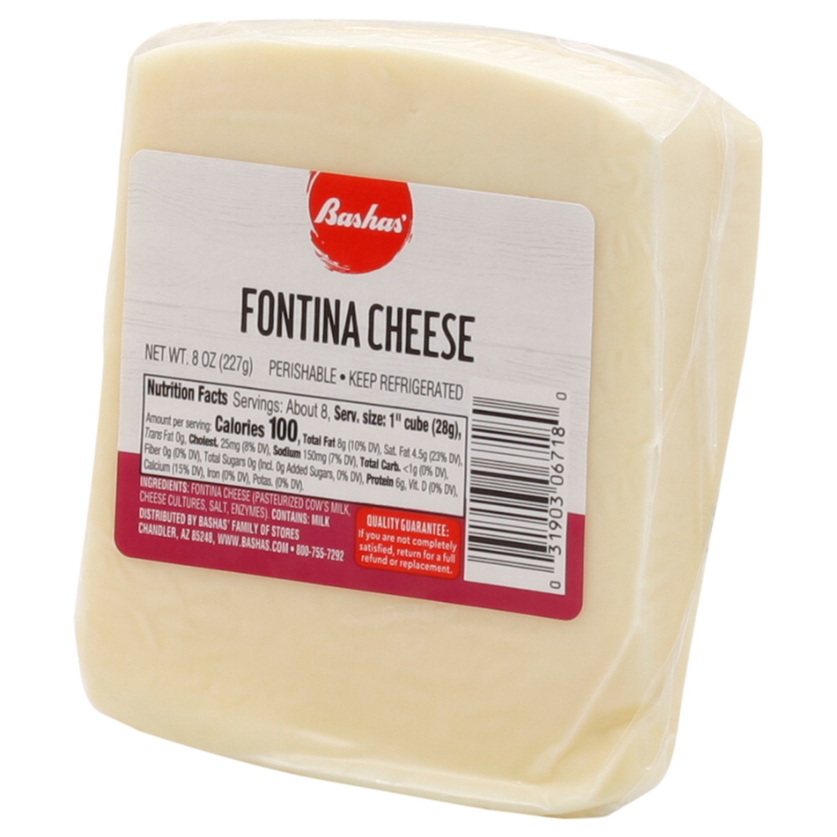 slide 5 of 13, Bashas Fontina Wedge, 8 oz