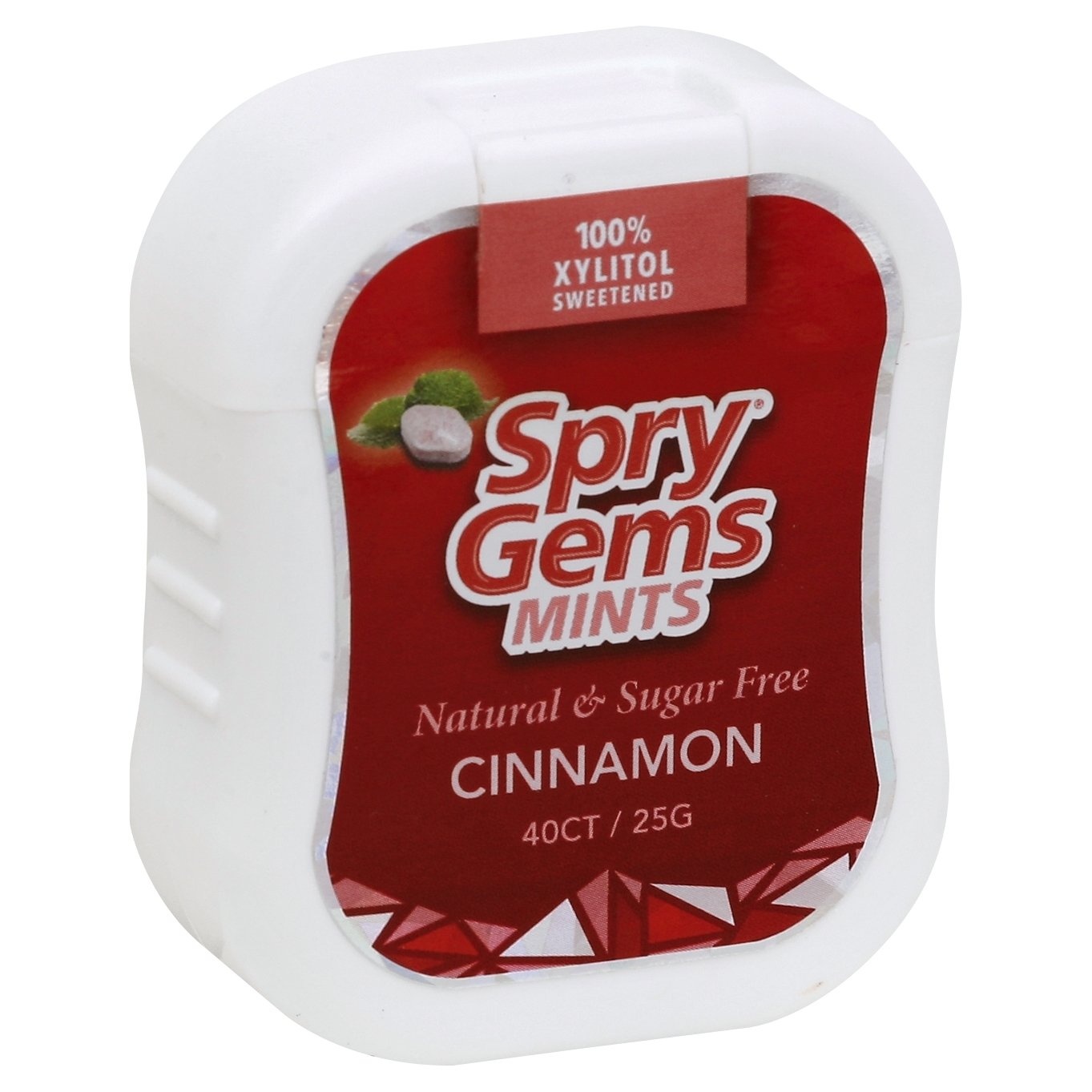 slide 1 of 1, Spry Gems Cinnamon Mints, 40 ct