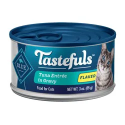 Blue Buffalo Blue Tastefuls Adult Flaked Tuna Entree in Gravy Food for Cats 3 oz