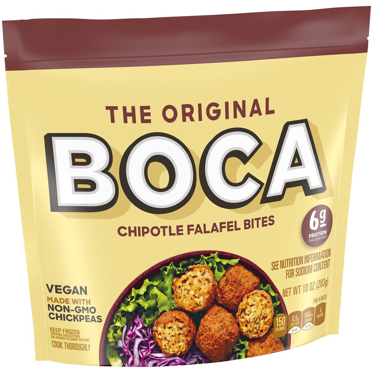 slide 8 of 8, BOCA Vegan Chipotle Falafel Bites, 10 oz Bag, 10 oz