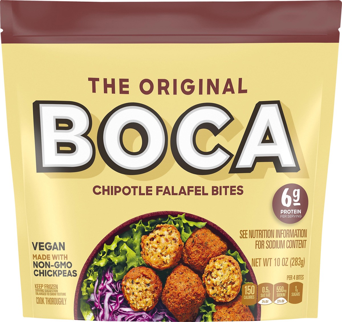 slide 4 of 8, BOCA Vegan Chipotle Falafel Bites, 10 oz Bag, 10 oz