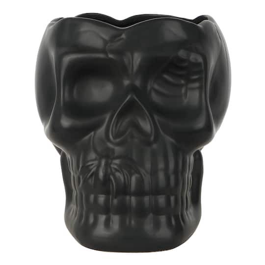 slide 1 of 2, 8" Skull Ceramic Decorative Container By Ashland, 7.6 in x 9.6 in x 8 in
