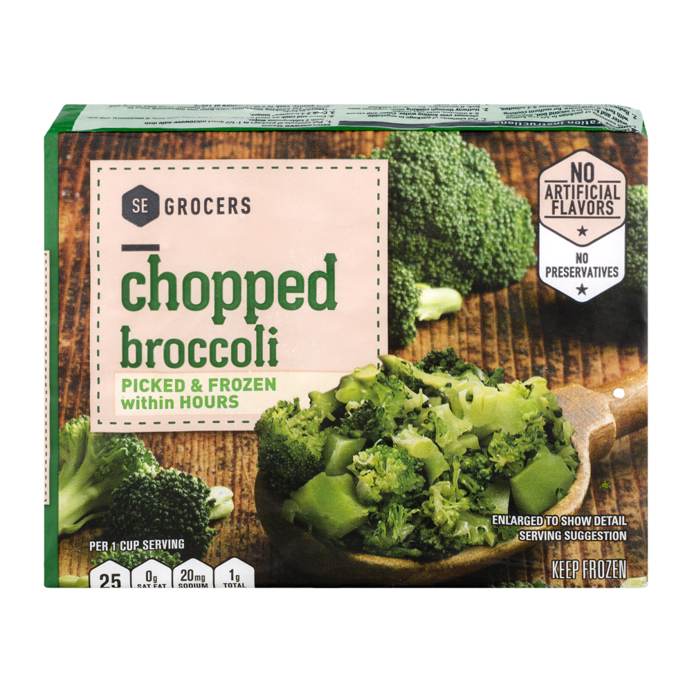 slide 1 of 1, SE Grocers Chopped Broccoli, 10 oz