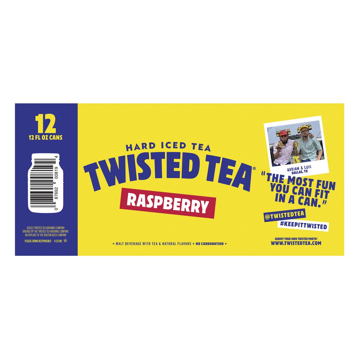 slide 6 of 8, Twisted Tea Raspberry, Hard Iced Tea (12 fl. oz. Can, 12pk.), 12 ct; 12 oz