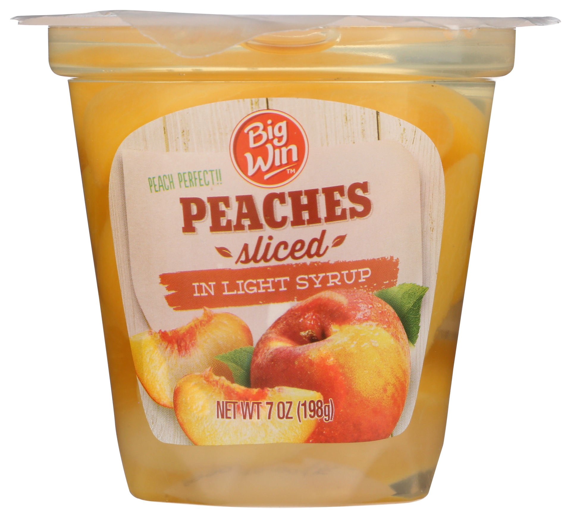 slide 1 of 1, Big Win Peach Slices in Light Syrup, 7 oz