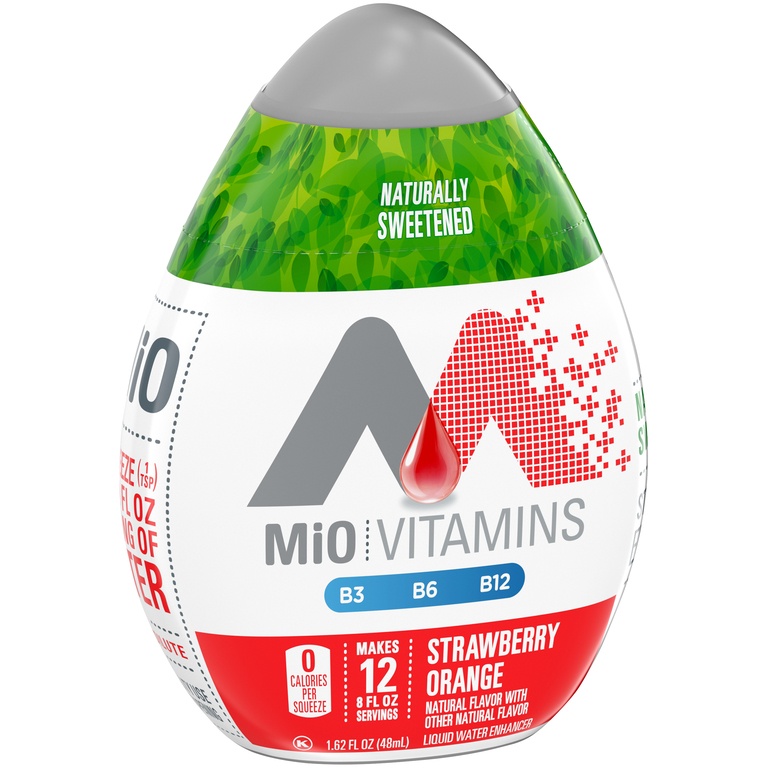 slide 3 of 7, MiO Vitamins Strawberry Orange Liquid Water Enhancer, 1.62 fl oz