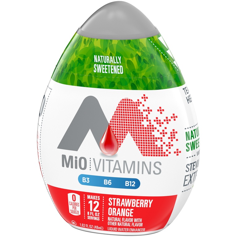 slide 4 of 7, MiO Vitamins Strawberry Orange Liquid Water Enhancer, 1.62 fl oz