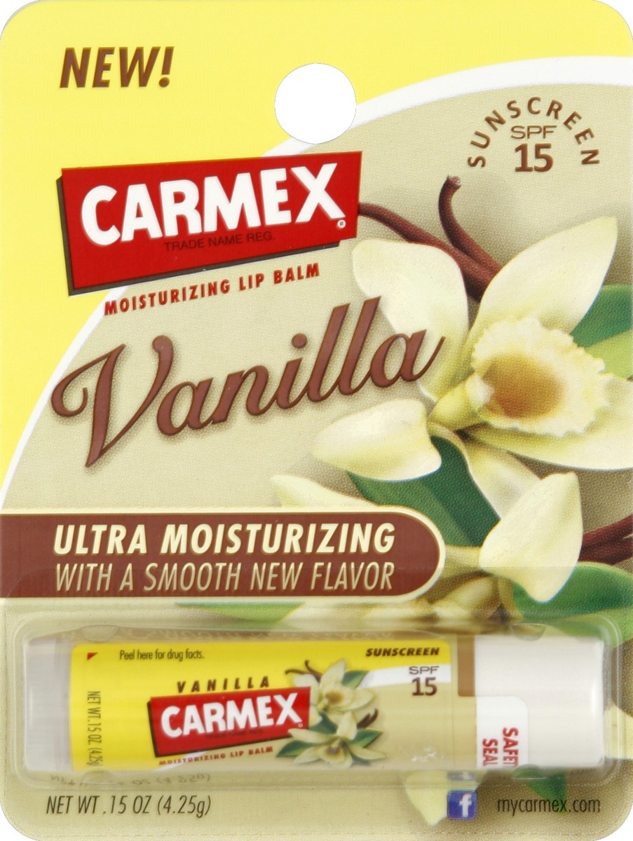 slide 5 of 6, Carmex Vanilla Flavor Stick Tube, 0.15 oz