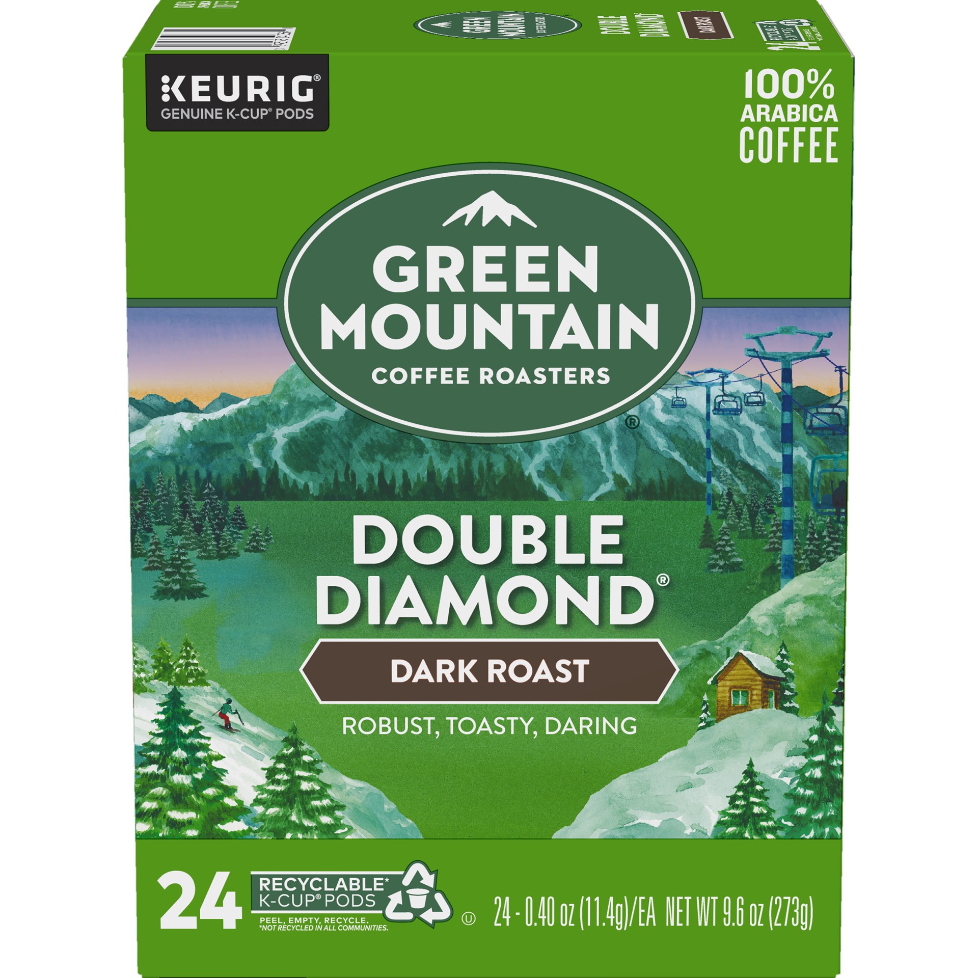 slide 3 of 5, Green Mountain Coffee Double Diamond, Keurig Single-Serve K-Cup pods, Dark Roast Coffee, 24 Count, 24 ct