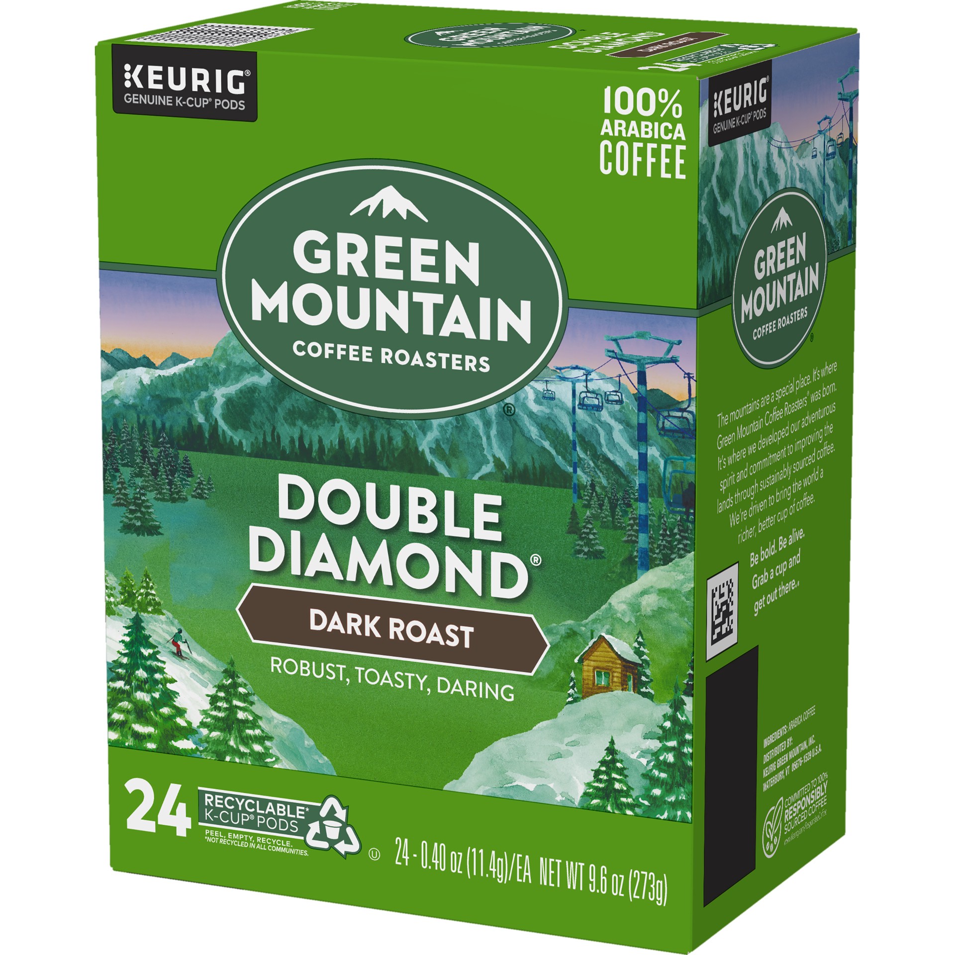 slide 2 of 5, Green Mountain Coffee Double Diamond, Keurig Single-Serve K-Cup pods, Dark Roast Coffee, 24 Count, 24 ct