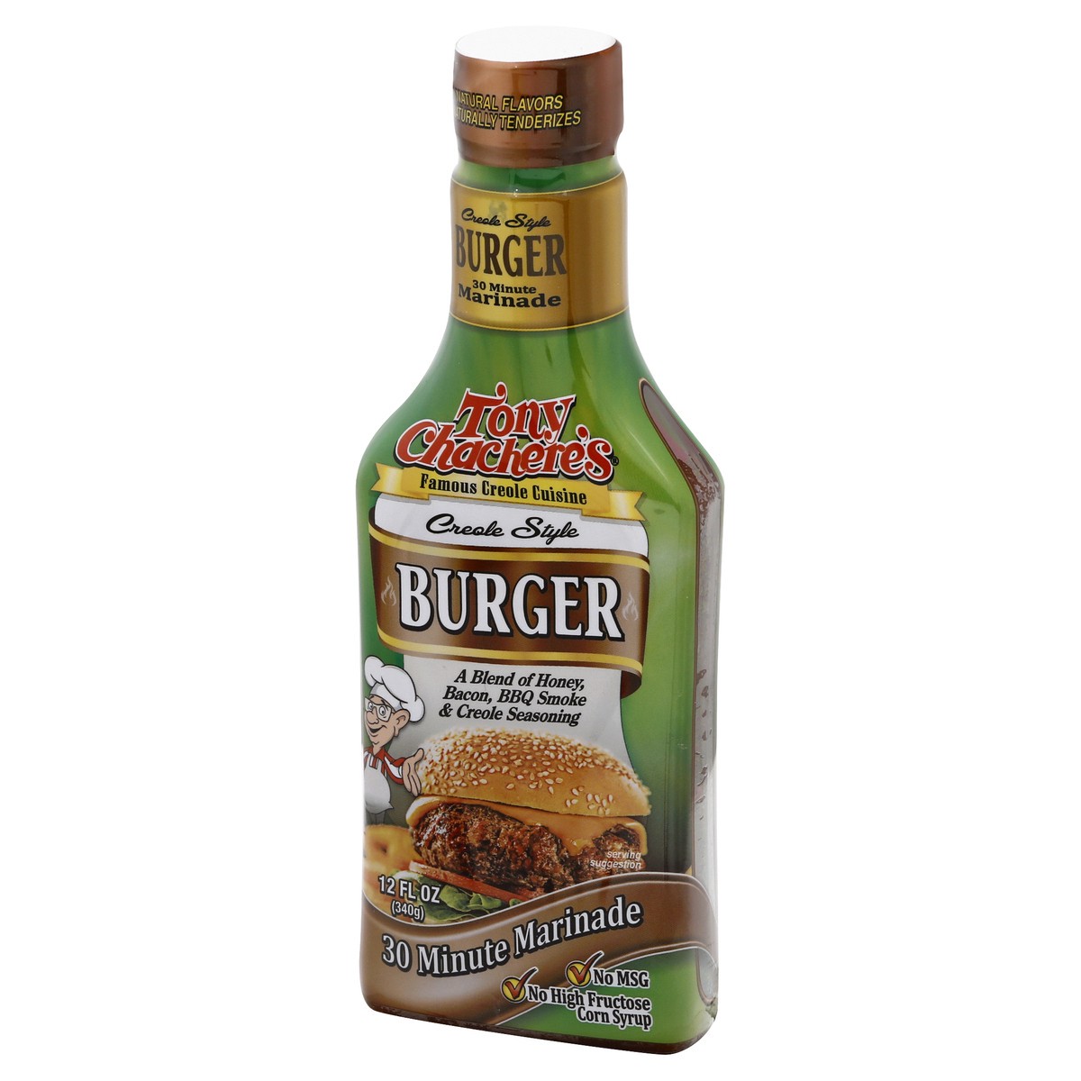 slide 9 of 12, Tony Chachere's Creole Style Burger Marinade, 12 fl oz