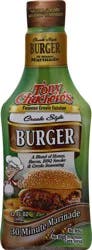 Tony Chachere's Creole Style Burger Marinade