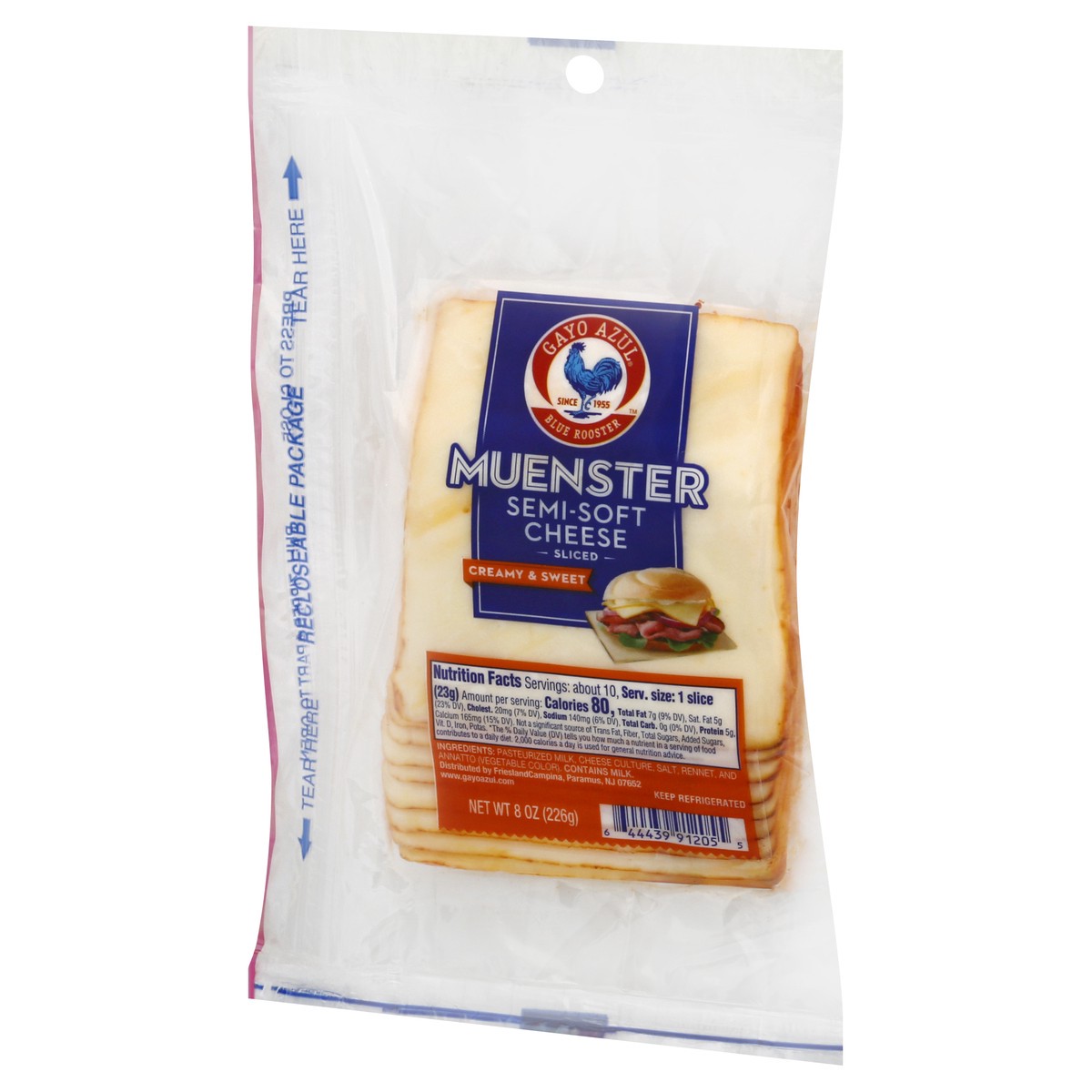 slide 10 of 11, Gayo Azul Semi-Soft Sliced Muenster Cheese 8 oz, 8 oz